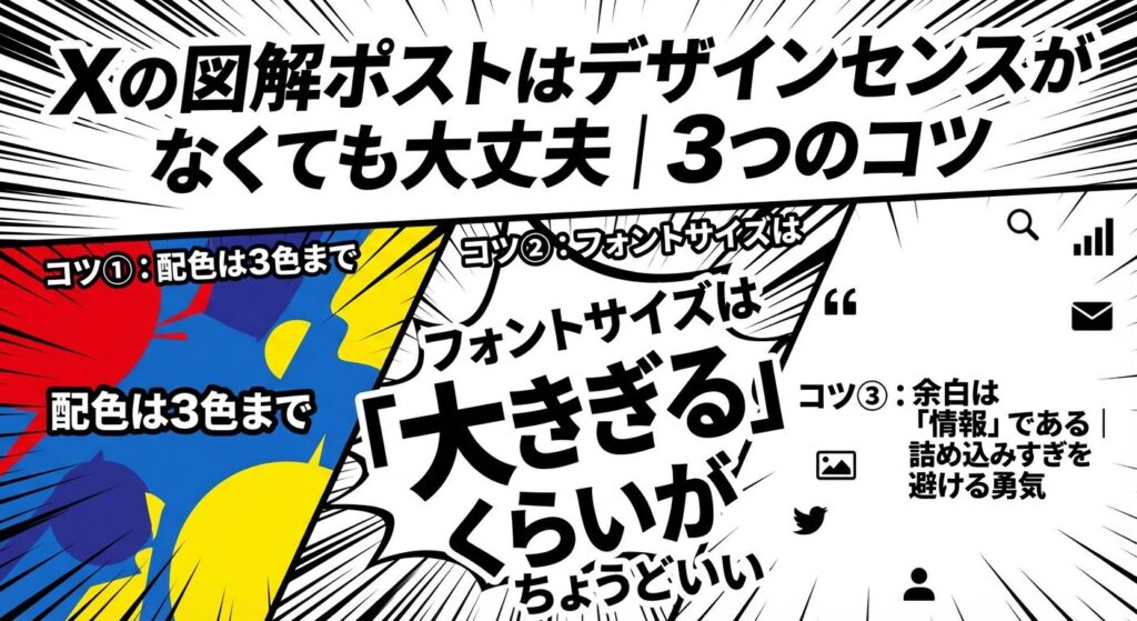 Xの図解ポストはデザインセンスがなくても大丈夫｜3つのコツを押さえよう
