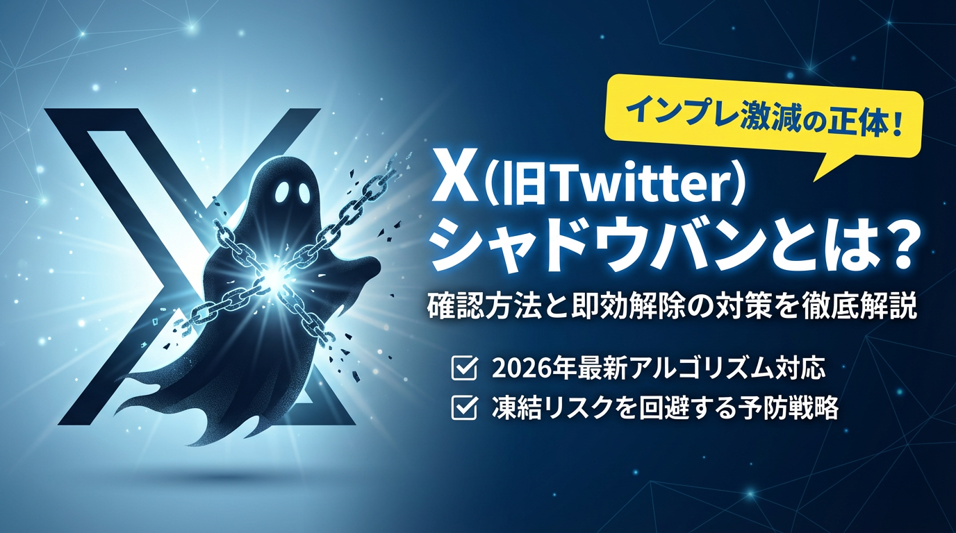 X(旧Twitter)】シャドウバンとは？確認方法から即効で解除する対策まで