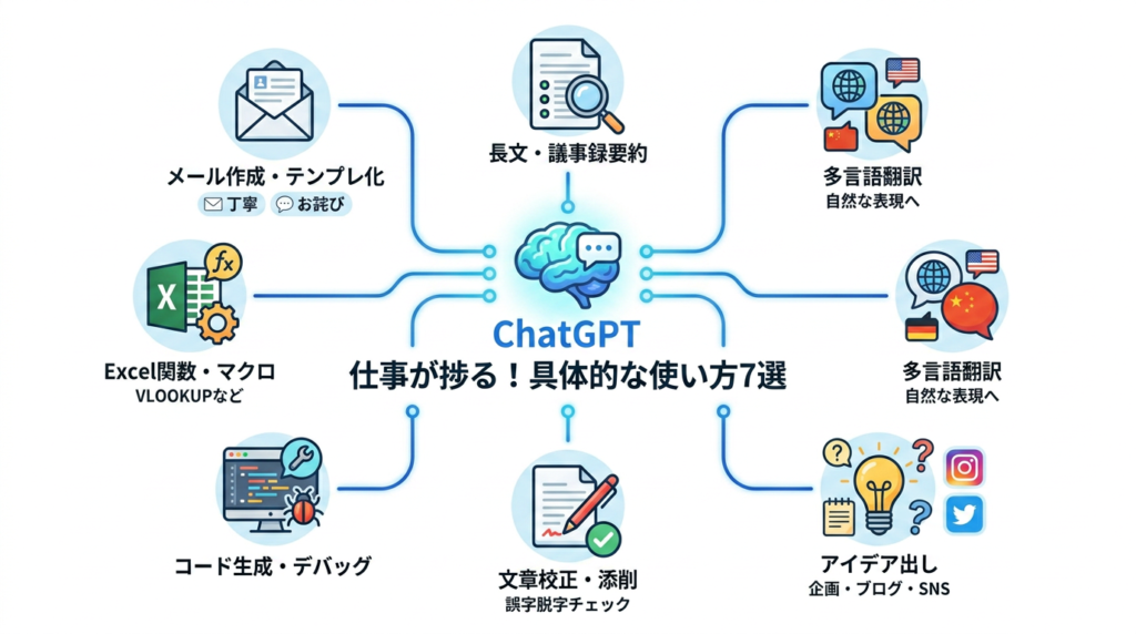 仕事が捗る!ChatGPTの具体的な使い方とおすすめ活用シーン7選