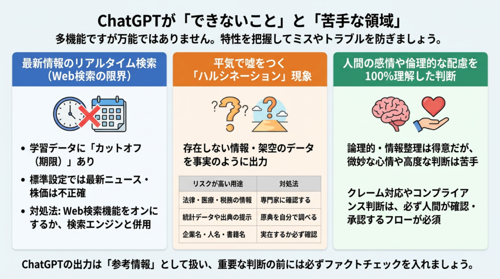 ChatGPTが「できないこと」と「苦手な領域」
