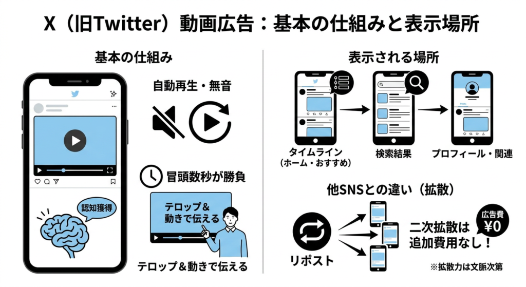 X（旧Twitter）の動画広告とは：基本の仕組みと表示される場所