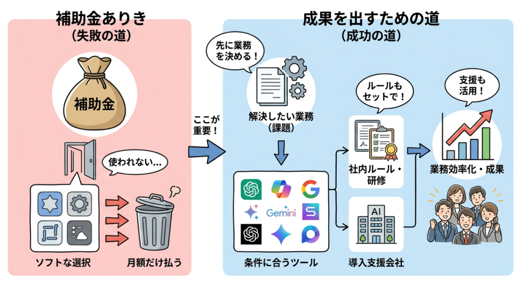 補助金頼みは危険?AI導入でよくある失敗