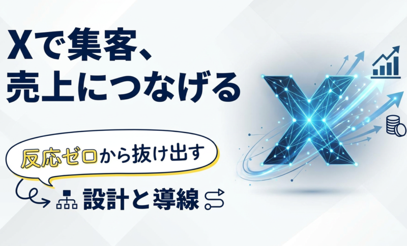 【反応ゼロから抜け出す】Xで集客するための4STEP！売上アップにつなげる運用方法と代行会社に頼む判断基準も解説