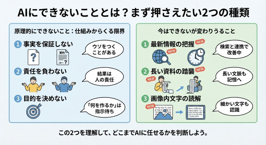 AIにできないこととは?まず押さえたい2つの種類